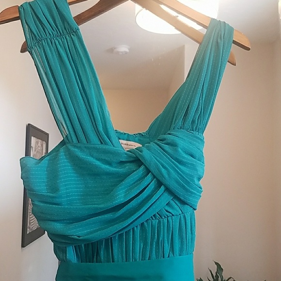 BCBG women's teal dress size 8 - Picture 2 of 6